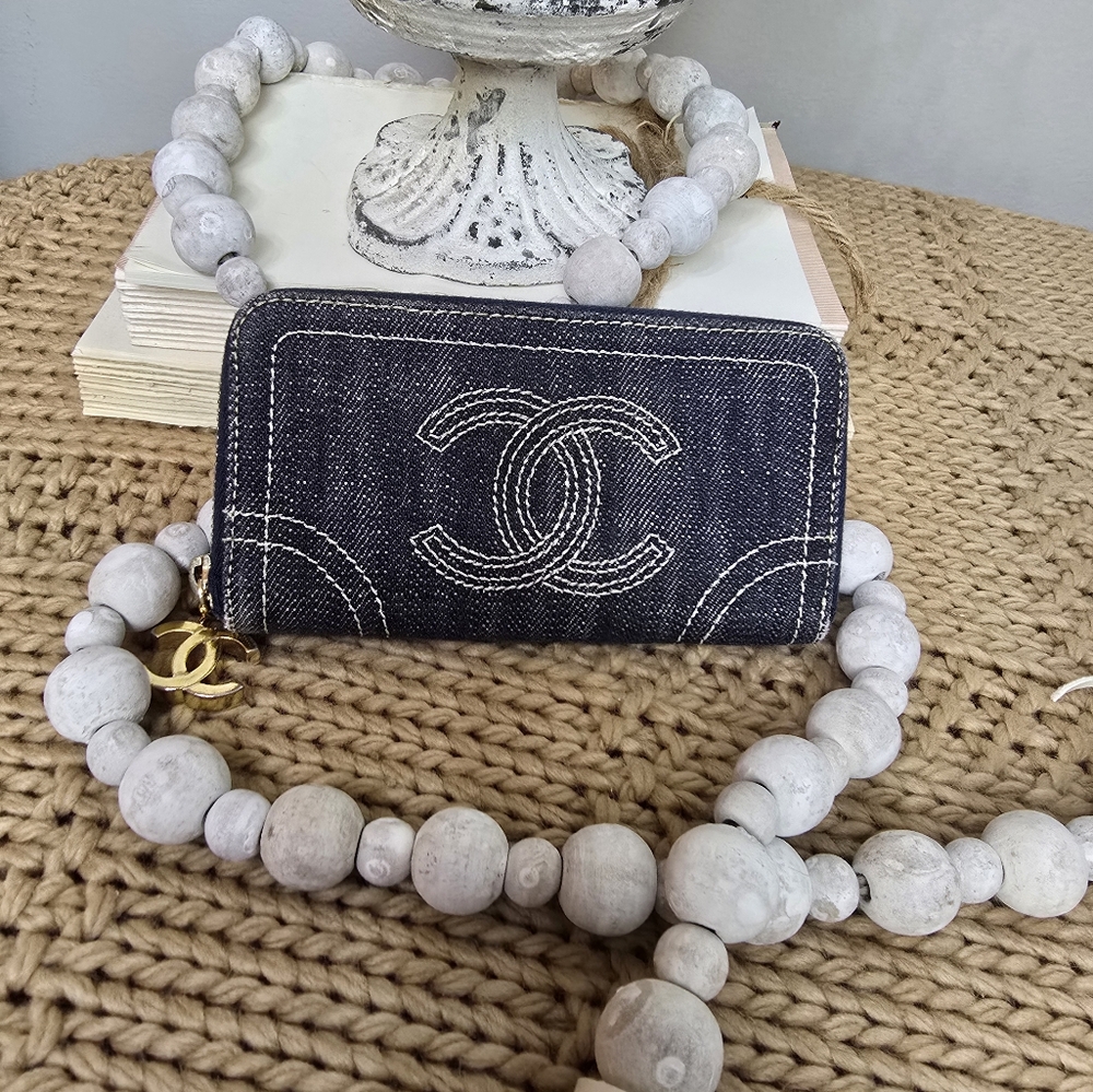 Chanel Denim Compact Wallet